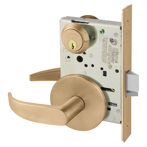 Mortise Lock Satin Bronze Clear Coated