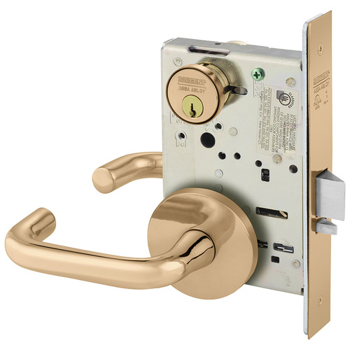 Mortise Lock Bright Bronze Clear Coated