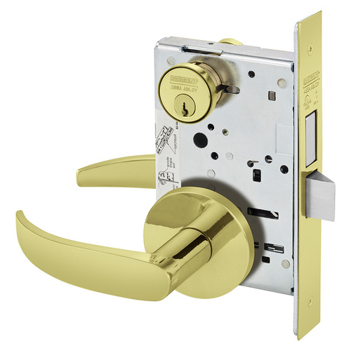 Mortise Lock Bright Brass