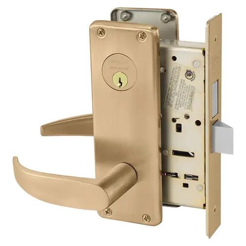 Mortise Lock Satin Bronze Clear Coated