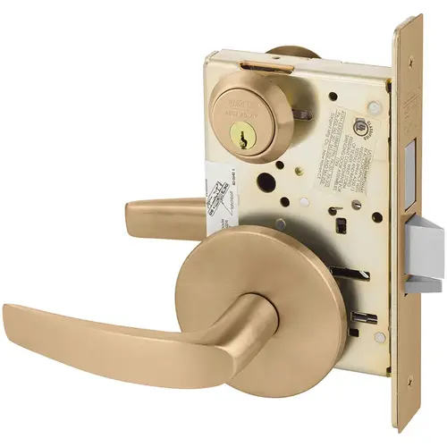 Mortise Lock Satin Bronze Clear Coated