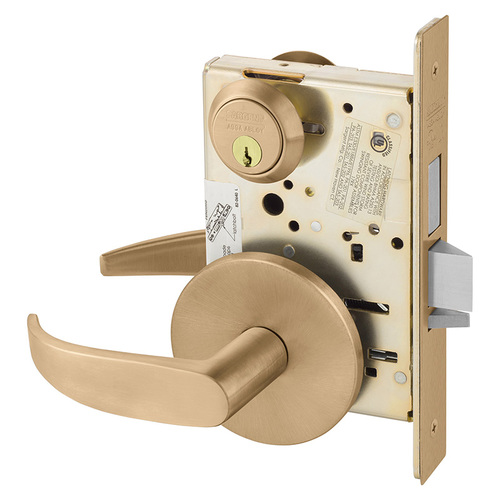 Mortise Lock Satin Bronze Clear Coated