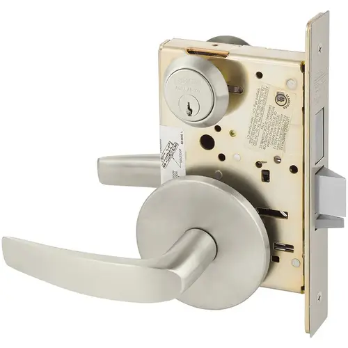 Mortise Lock Satin Nickel Plated Clear Coated