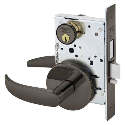 Mortise Lock Oxidized Satin Bronze Relieved Clear Coated