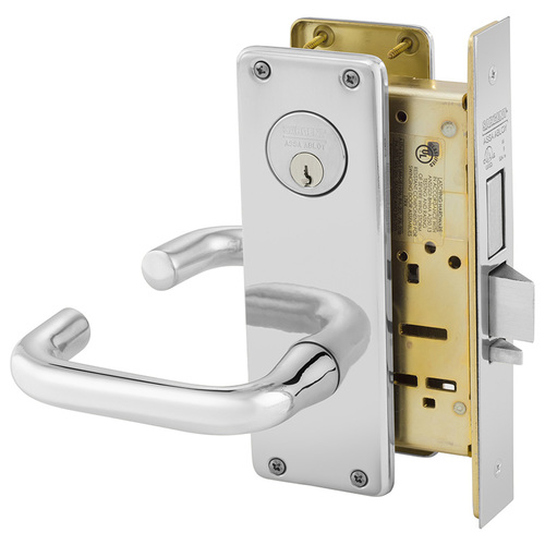 Mortise Lock Bright Chrome