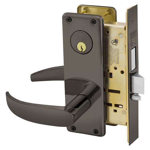 Mortise Lock Oxidized Satin Bronze Relieved Clear Coated