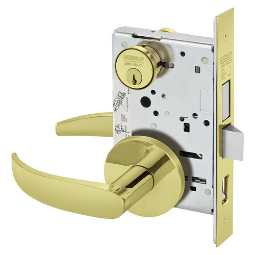 Mortise Lock Bright Brass