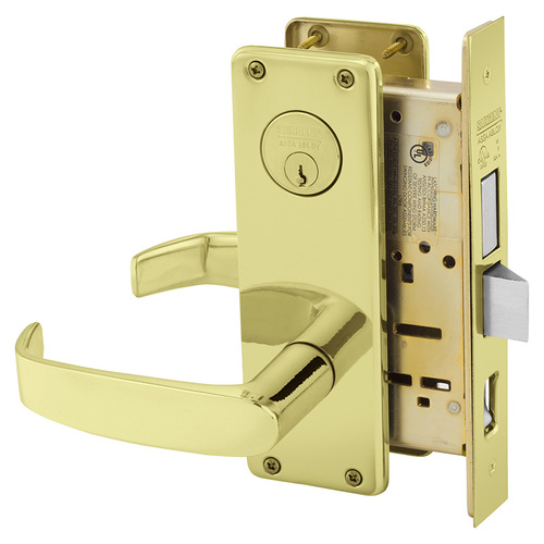 Mortise Lock Bright Brass