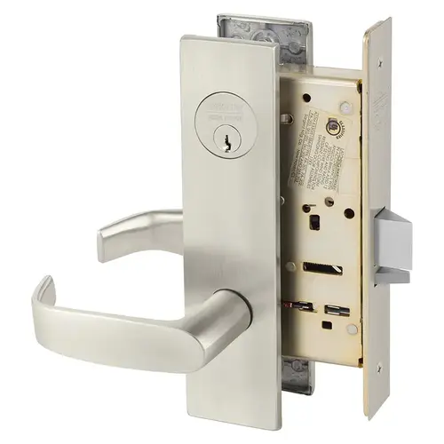 Mortise Lock Satin Nickel Plated Clear Coated