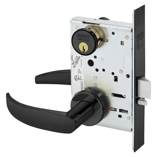 Mortise Lock Dark Oxidized Statuary Bronze Clear Coated