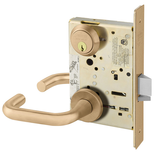 Mortise Lock Satin Bronze Clear Coated