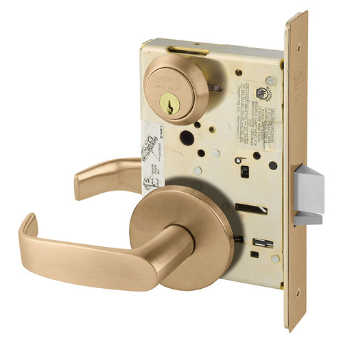 Mortise Lock Satin Bronze Clear Coated