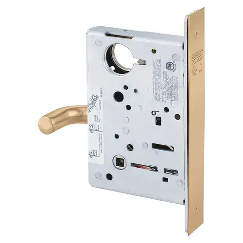 Mortise Lock Bright Bronze Clear Coated