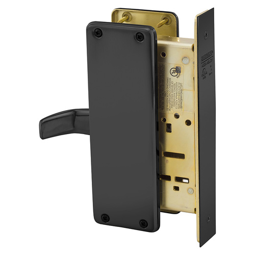 Mortise Lock Dark Oxidized Statuary Bronze Clear Coated