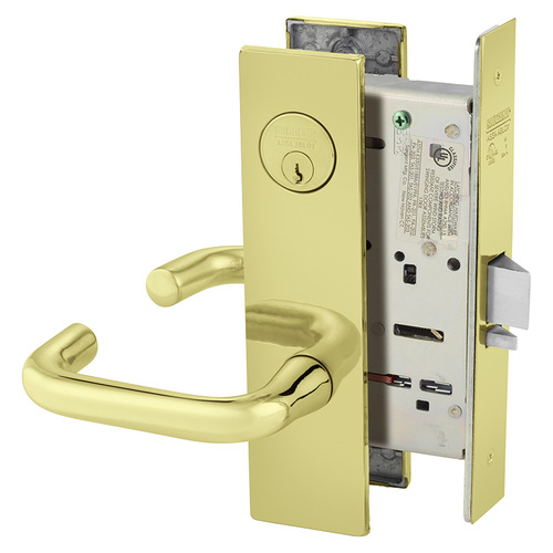 Mortise Lock Bright Brass