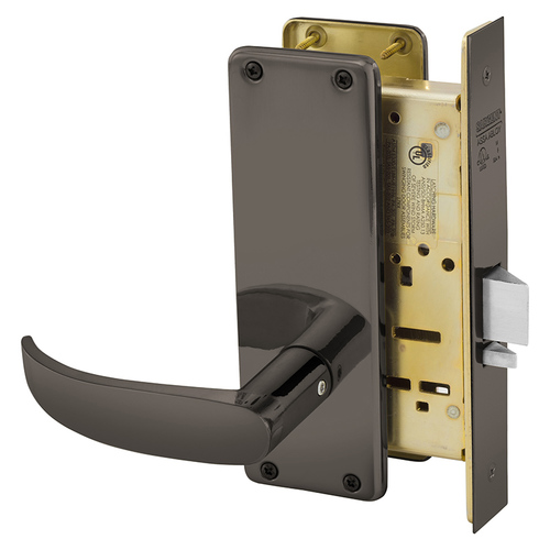 Mortise Lock Oxidized Satin Bronze Relieved Clear Coated