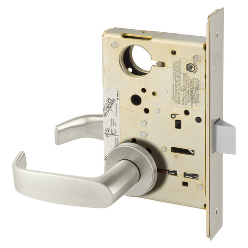 Mortise Lock Satin Nickel Plated Clear Coated