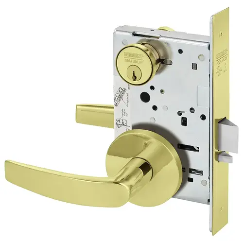 Mortise Lock Bright Brass