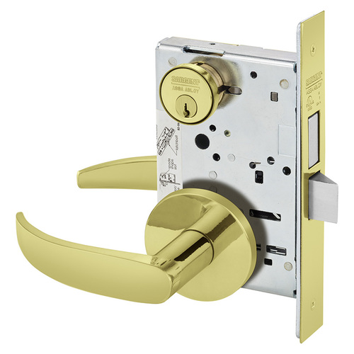 Mortise Lock Bright Brass