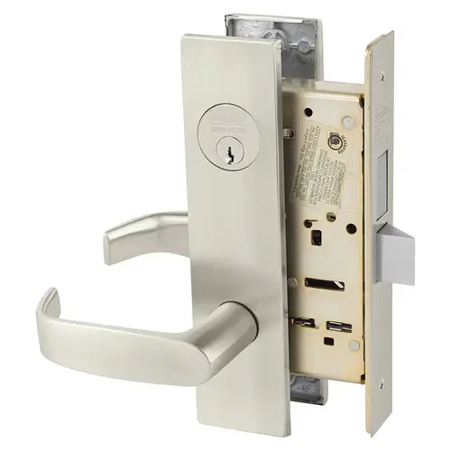 Mortise Lock Satin Nickel Plated Clear Coated