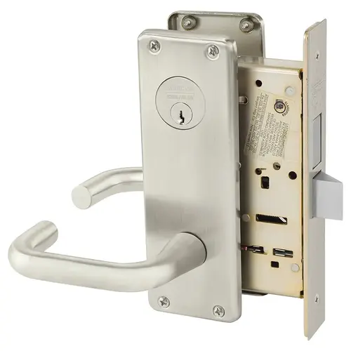 Mortise Lock Satin Nickel Plated Clear Coated