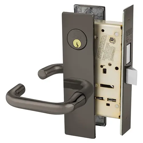 Mortise Lock Oxidized Satin Bronze Relieved Clear Coated