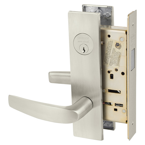 Mortise Lock Satin Nickel Plated Clear Coated