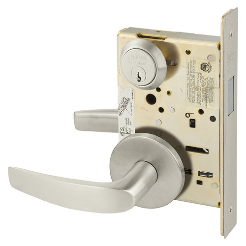 Mortise Lock Satin Nickel Plated Clear Coated