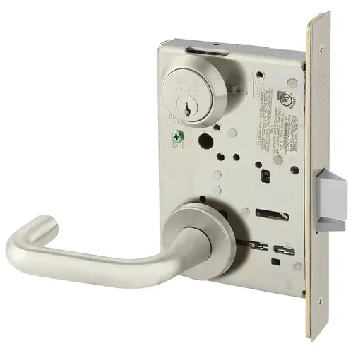 Mortise Lock Satin Nickel Plated Clear Coated