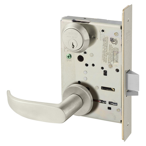 Mortise Lock Satin Nickel Plated Clear Coated