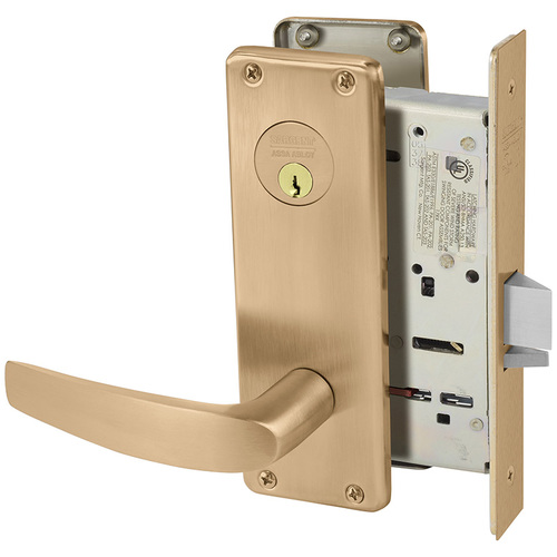 Mortise Lock Satin Bronze Clear Coated