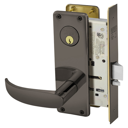 Mortise Lock Oxidized Satin Bronze Relieved Clear Coated