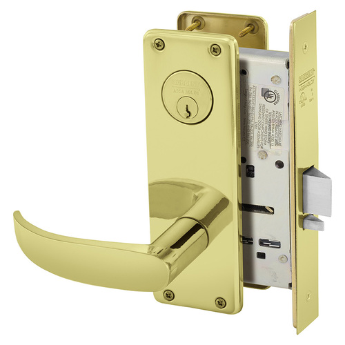 Mortise Lock Bright Brass