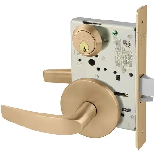 Mortise Lock Satin Bronze Clear Coated