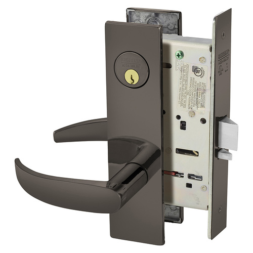 Mortise Lock Oxidized Satin Bronze Relieved Clear Coated