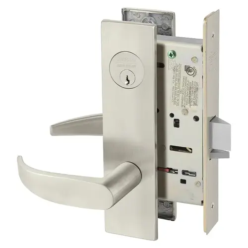 Mortise Lock Satin Nickel Plated Clear Coated