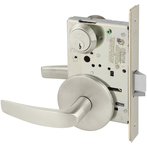 Mortise Lock Satin Nickel Plated Clear Coated