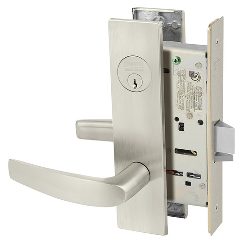 Mortise Lock Satin Nickel Plated Clear Coated