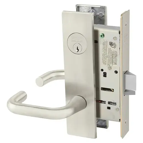 Mortise Lock Satin Nickel Plated Clear Coated