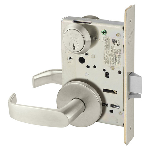 Mortise Lock Satin Nickel Plated Clear Coated