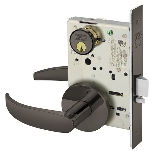 Mortise Lock Oxidized Satin Bronze Relieved Clear Coated