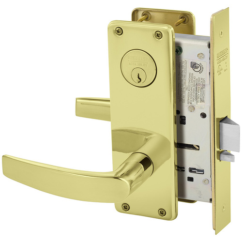 Mortise Lock Bright Brass