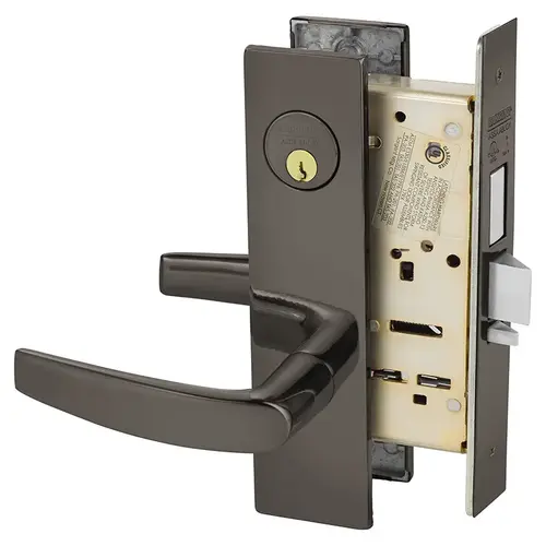 Mortise Lock Oxidized Satin Bronze Relieved Clear Coated