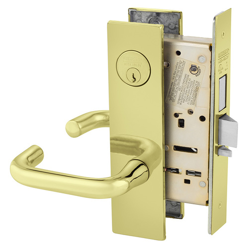 Mortise Lock Bright Brass