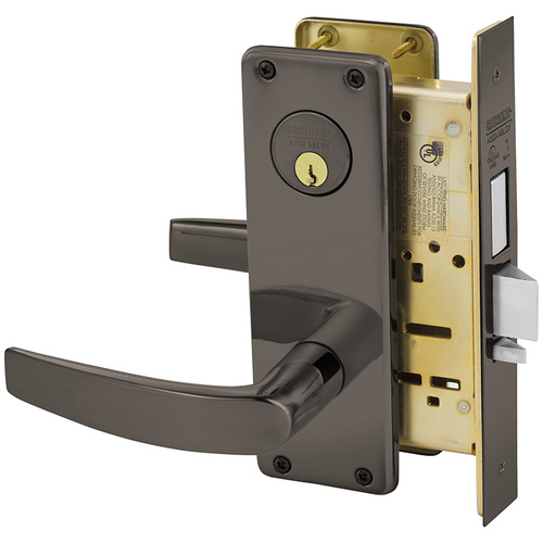 Mortise Lock Oxidized Satin Bronze Relieved Clear Coated