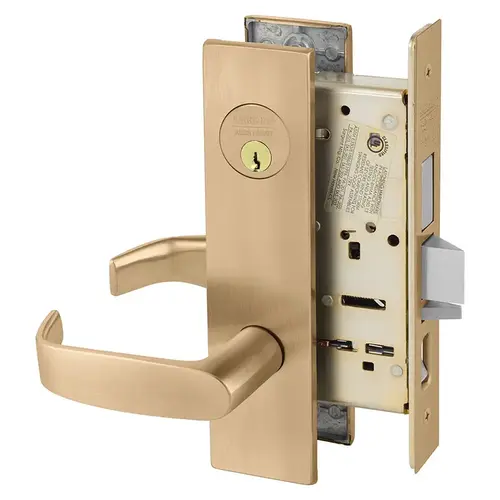 Mortise Lock Satin Bronze Clear Coated