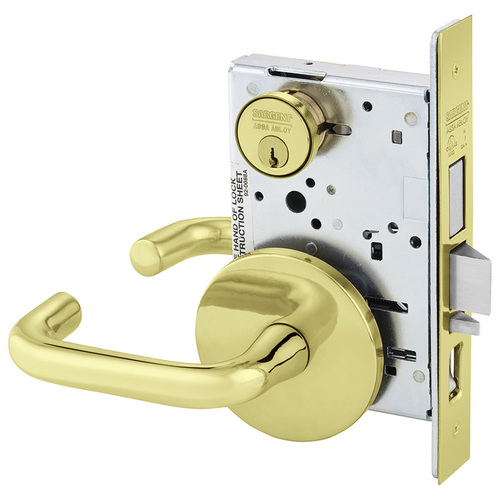 Mortise Lock Bright Brass