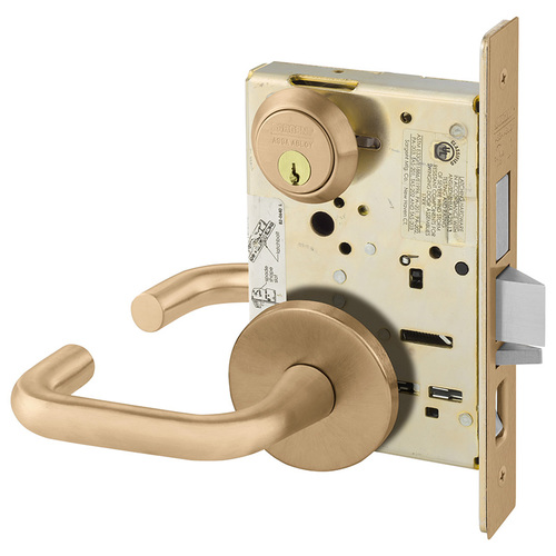 Mortise Lock Satin Bronze Clear Coated