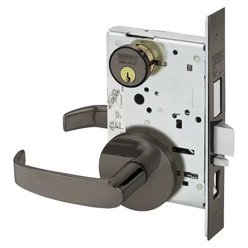 Mortise Lock Oxidized Satin Bronze Relieved Clear Coated