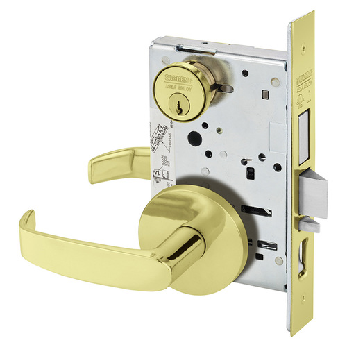 Mortise Lock Bright Brass